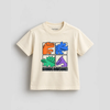 4 Dino | Kids Oversized T-shirt | Offwhite
