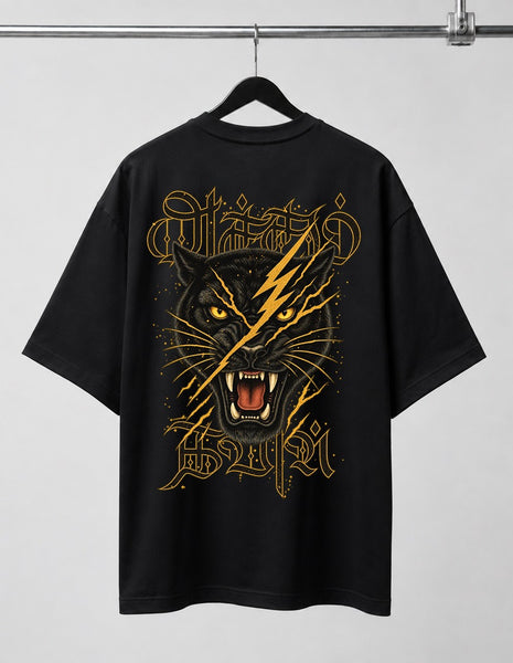 Acham Thavir | Oversized T-shirt | DTF Print | Black