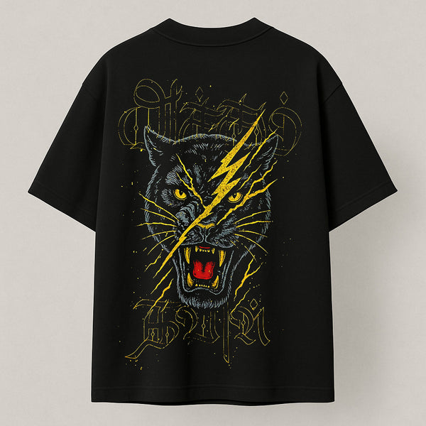 Acham thavir tiger oversized black tamil tshirt