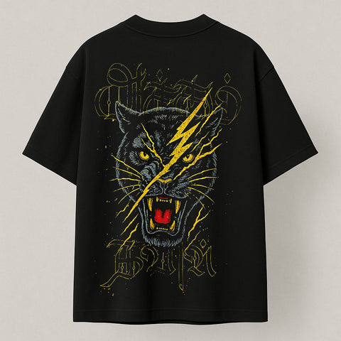 Acham thavir tiger oversized black tamil tshirt