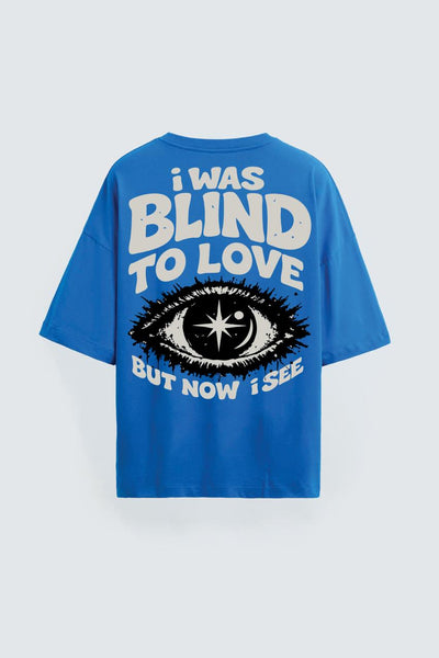 Blind To Love | Identity Is Everything | Oversized T-shirt | Blue