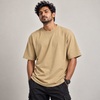 Beige oversized plain t-shirt