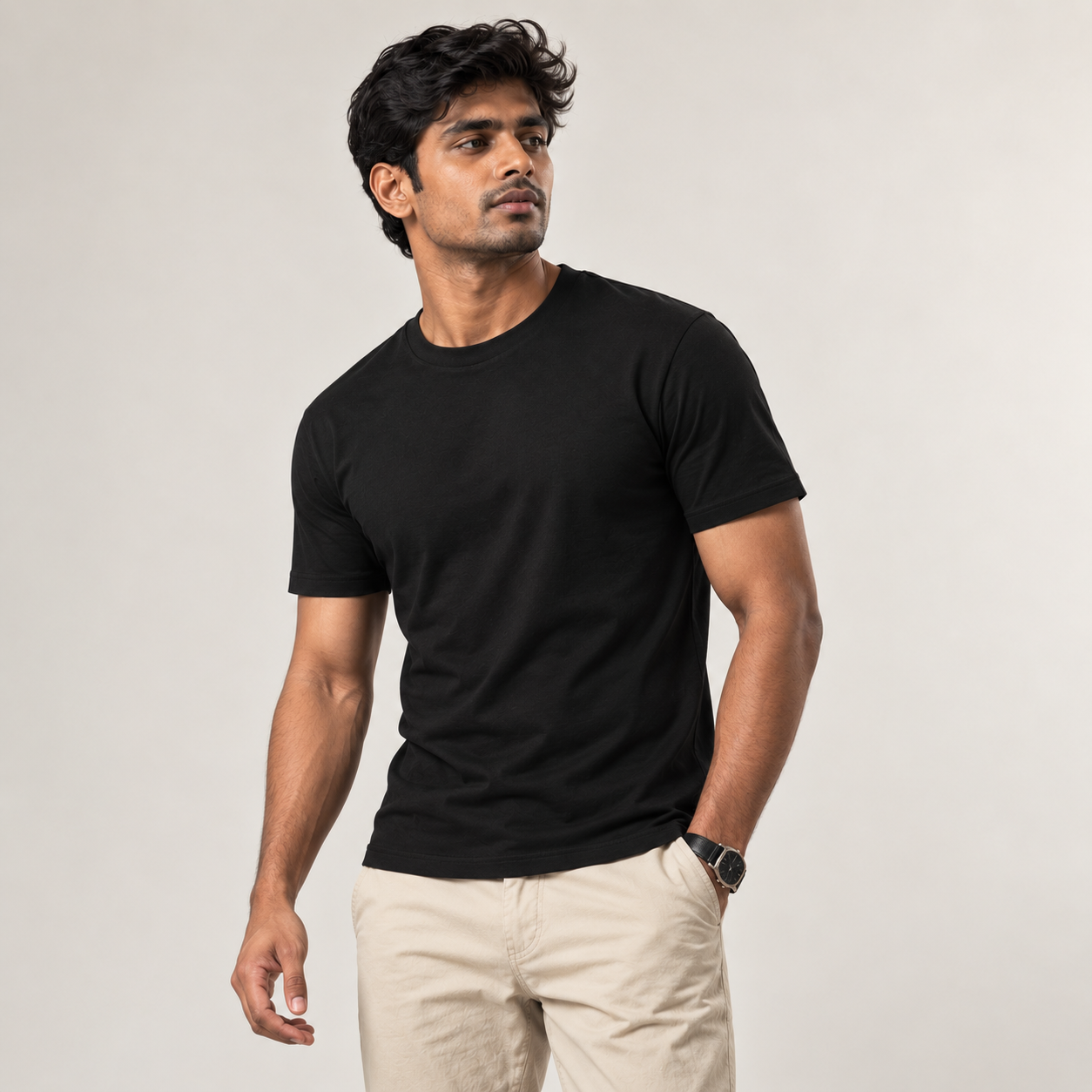 Plain T-shirt | Regular Fit | Black