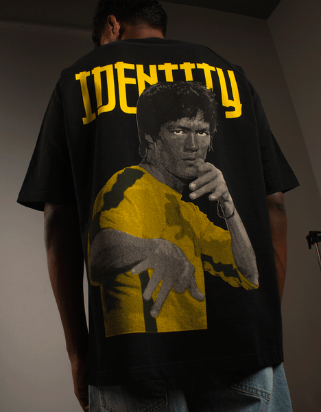 Bruce Lee | Identity Is Everything | Oversized T-shirt| Black