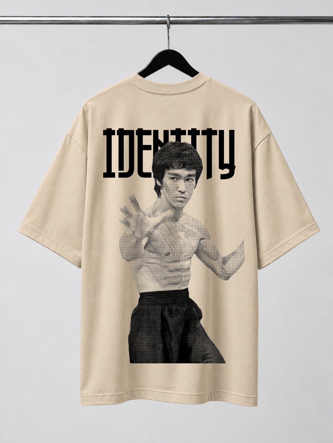 Bruce Lee  | Oversized T-shirt | DTF Print | Beige