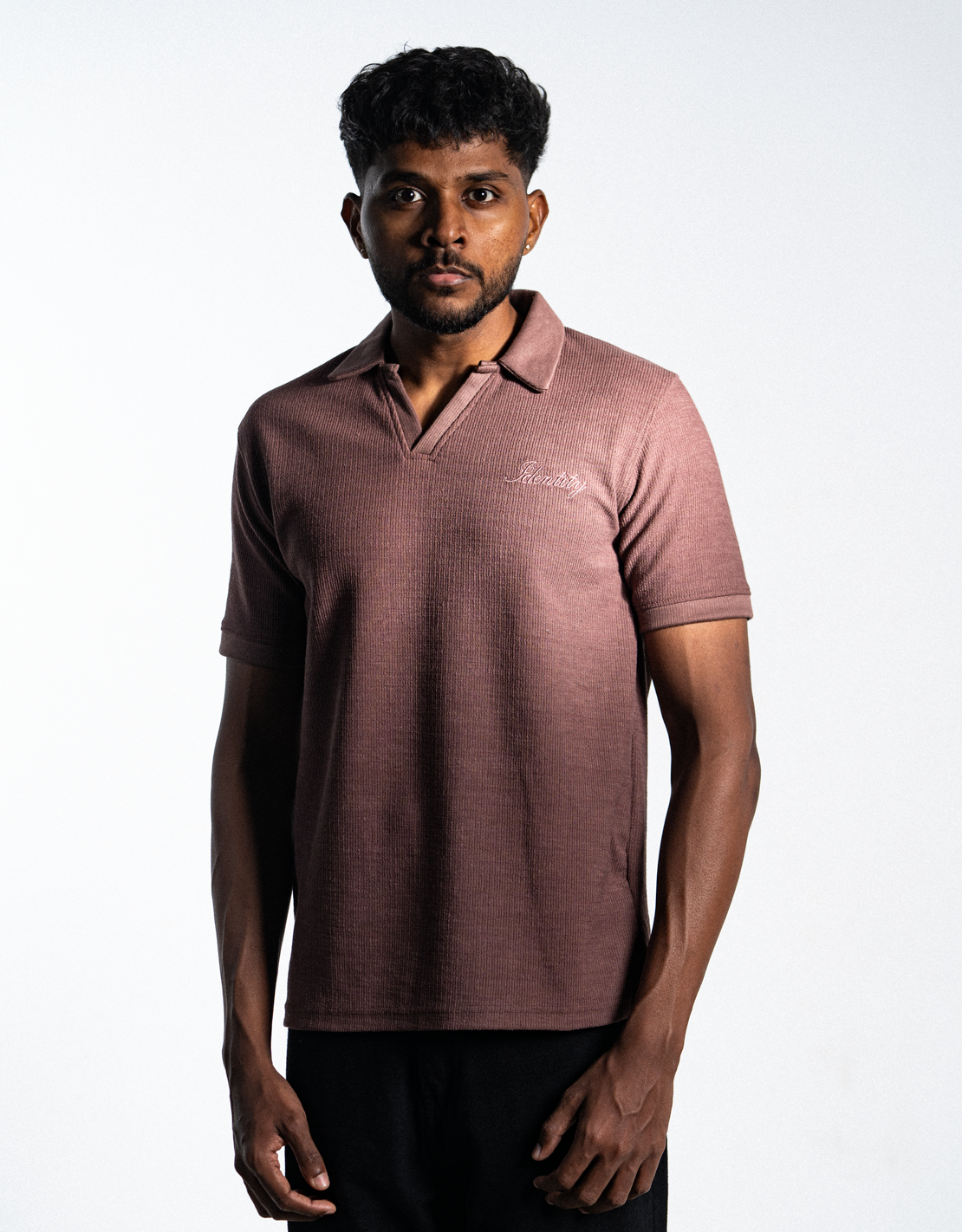 Polo T-shirt | Identity Is Everything | Belgian Brown