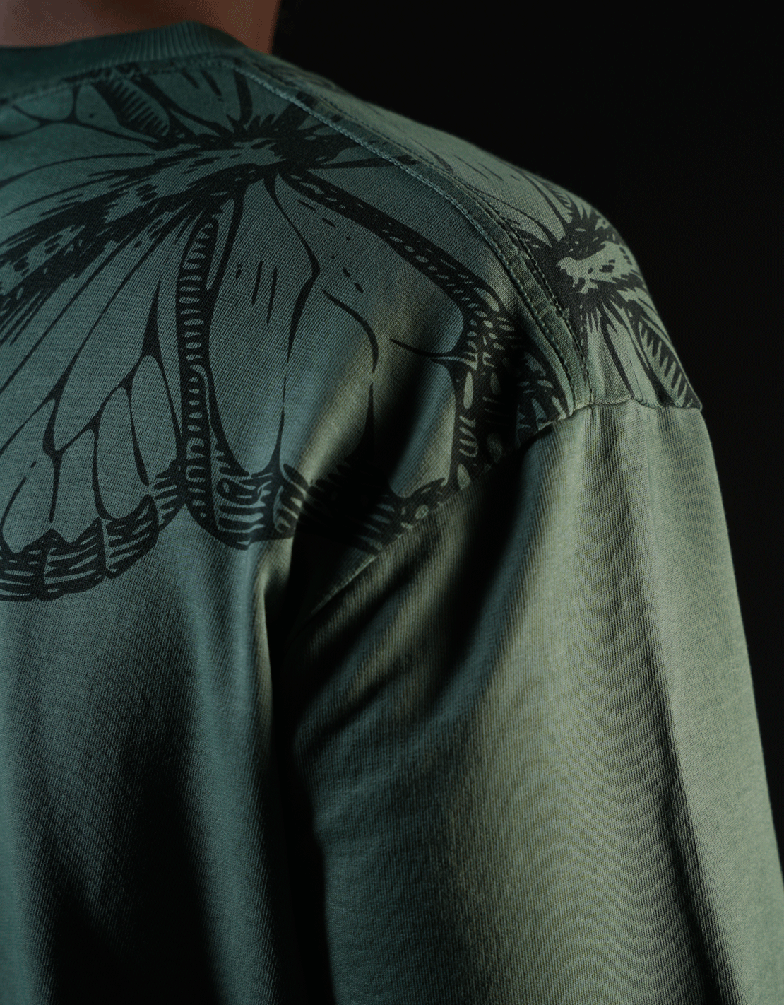 Butterfly AOP | Cold Processed Dyed | Identity Is Everything | Oversized | Green