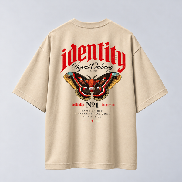 Butterfly | Identity Is Everything | Oversized T-shirt | Beige