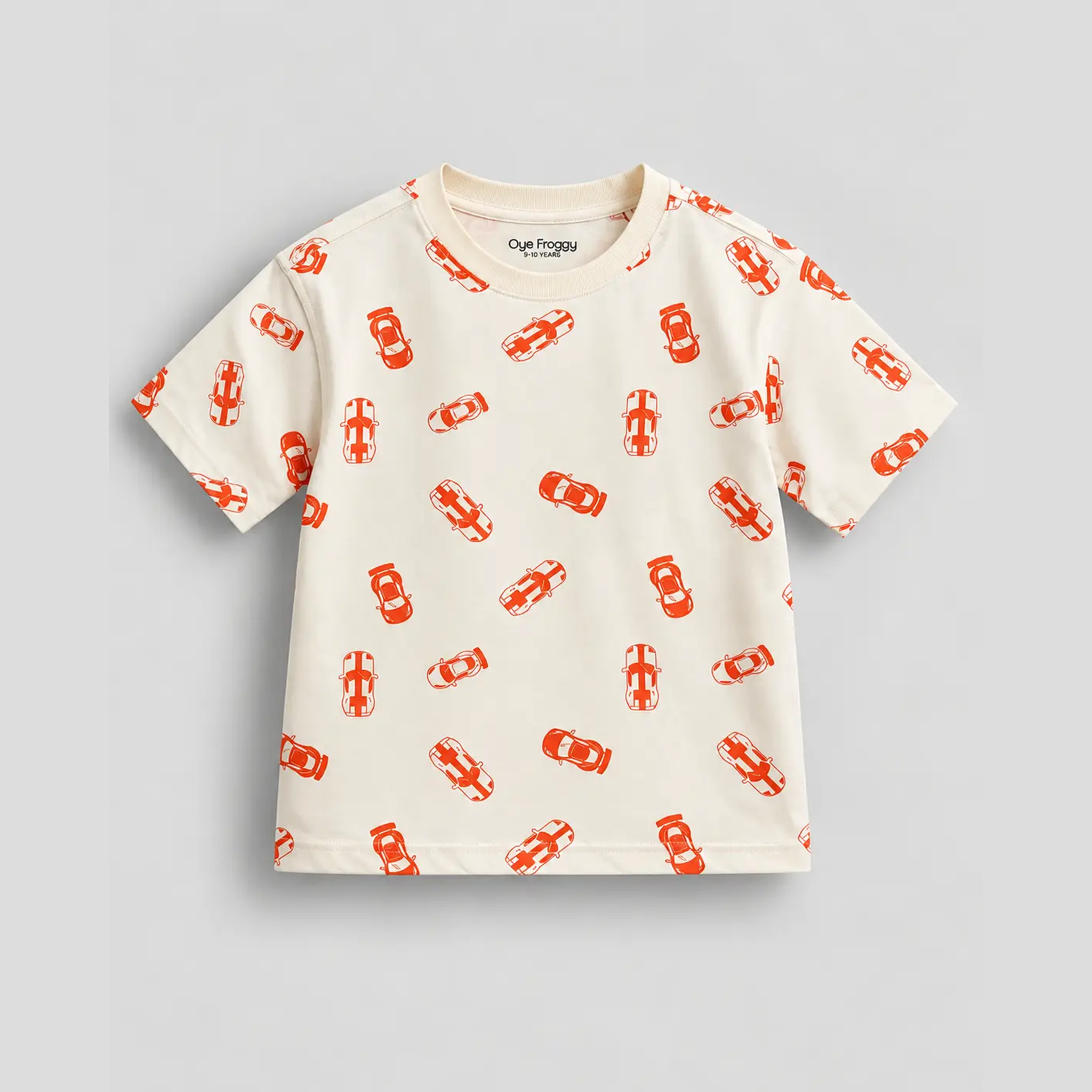 Car | Kids Oversized T-shirt | Offwhite
