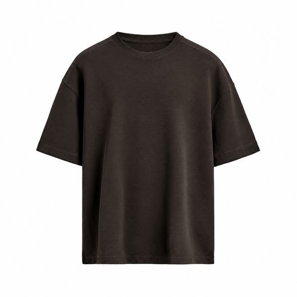 Plain T-shirt | Oversized T-shirt | Brown