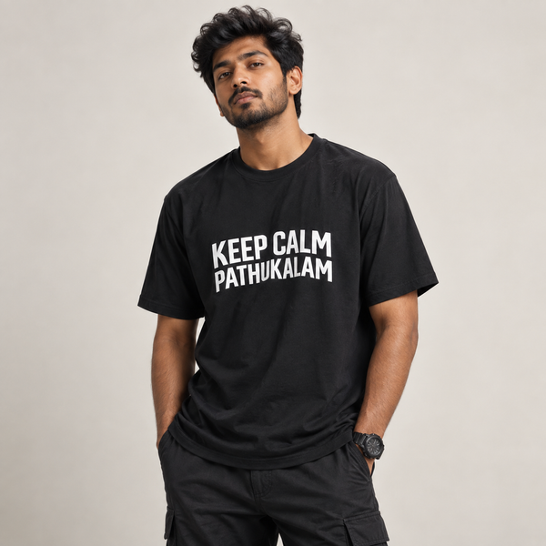 Keep Calm Pathukalam | Regular Fit | Black