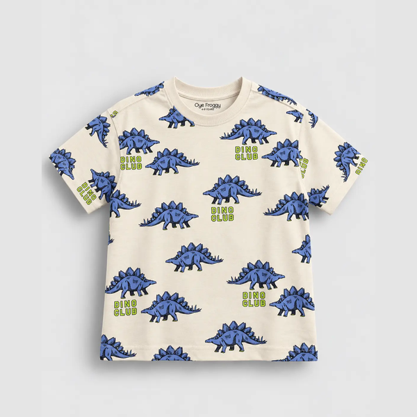 Dino | Kids Oversized T-shirt | Offwhite