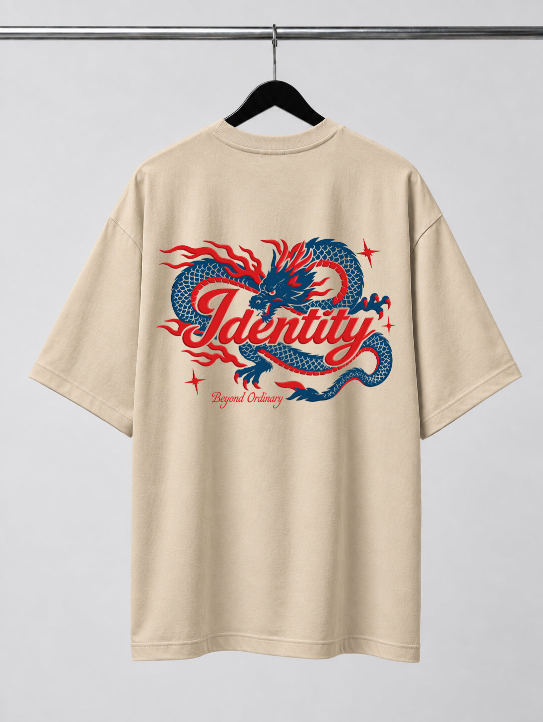 Dragon | Identity Is Everything | Oversized T-shirt | Beige