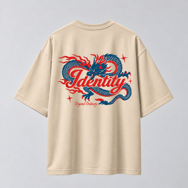 Dragon | Identity Is Everything | Oversized T-shirt | Beige