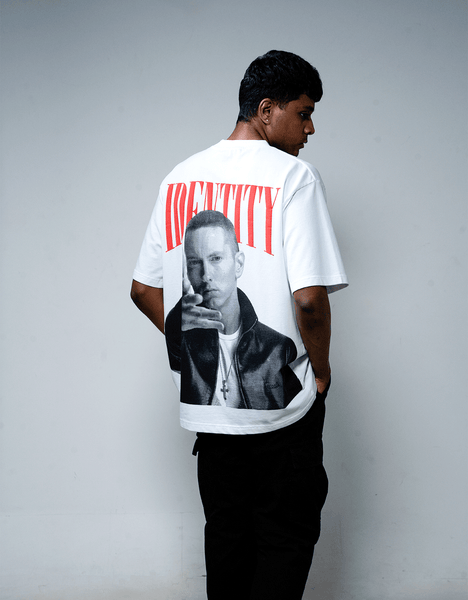 Eminem white oversized tshirt identity