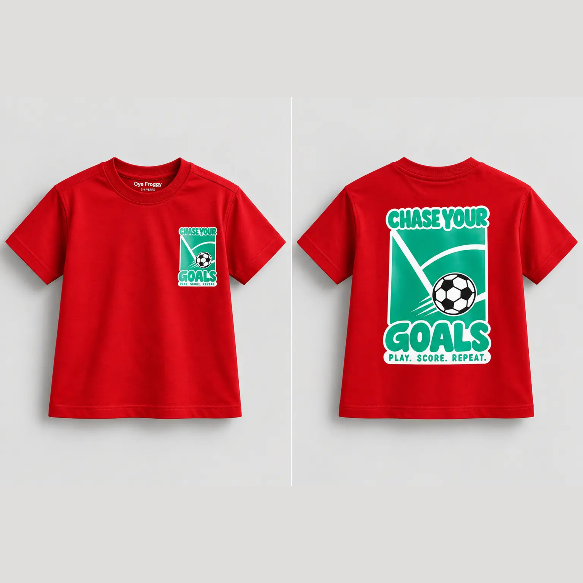 Football | Kids Oversized T-shirt | Red