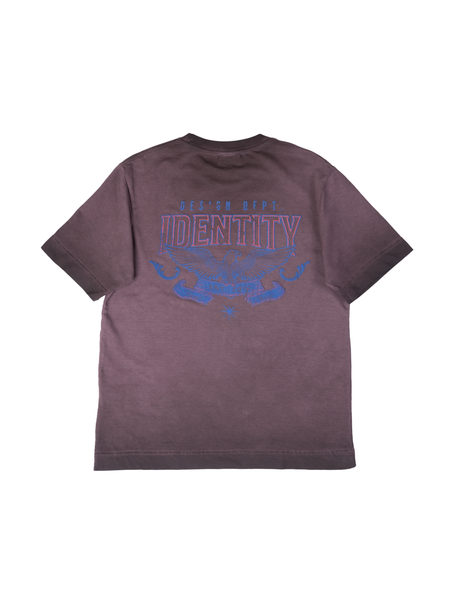 Frankfurt oversized brown tshirt with puff print and identity print cpd finish