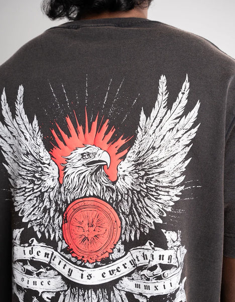 Soar Eagle | Identity Is Everything | Oversized T-shirt | Grey