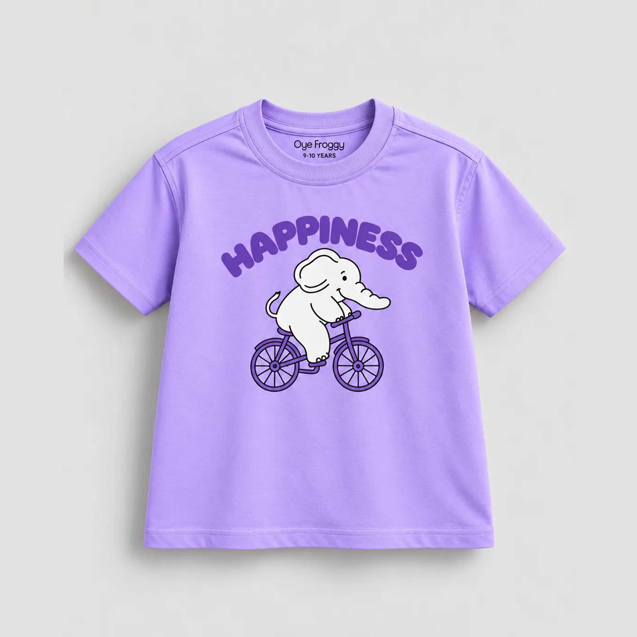 Happiness | Kids Oversized T-shirt | Lavender