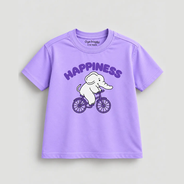 Happiness | Kids Oversized T-shirt | Lavender