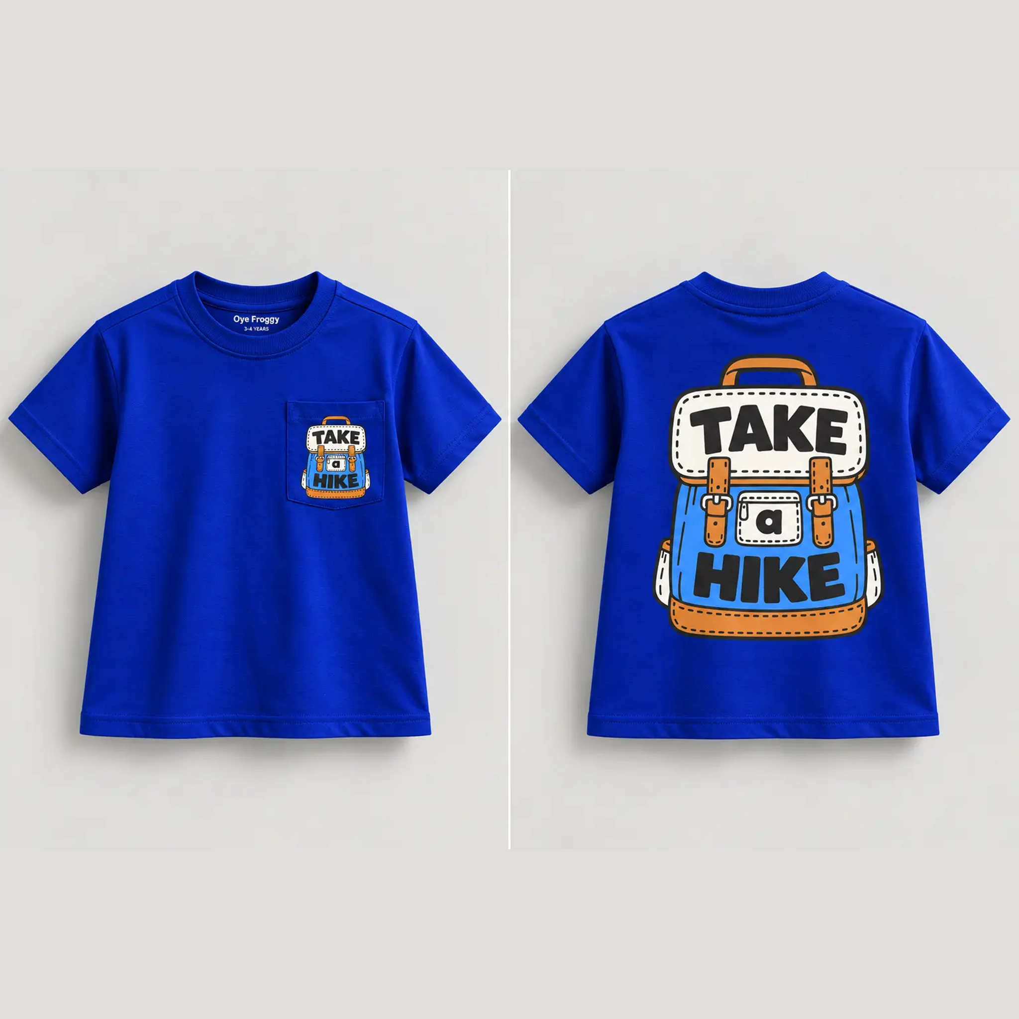 Take a Hike | Kids Oversized T-shirt | Blue