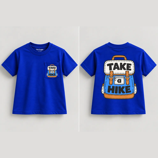 Take a Hike | Kids Oversized T-shirt | Blue