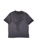 Hand of God oversized dark grey t-shirt with pigment print and 'Identity' design