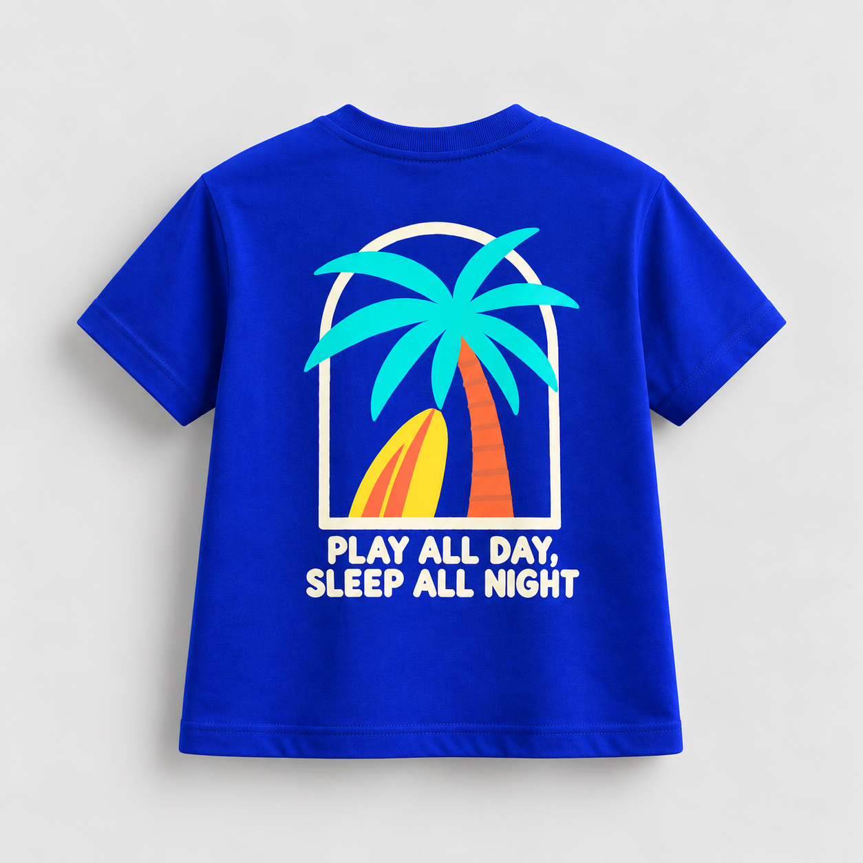 Beach | Kids Oversized T-shirt | Blue