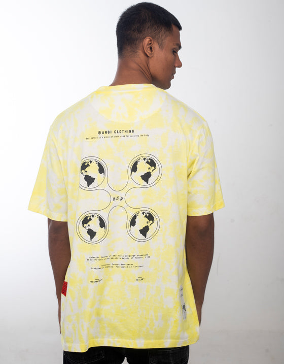 inaipu yellow tamil oversized t-shirt by angi clothing 