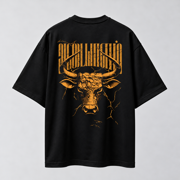 Jallikatu | Oversized T-shirt | DTF Print | Black