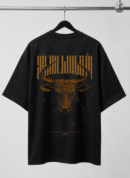 Jallikatu | Oversized T-shirt | DTF Print | Black