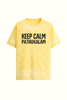 Keep Calm Pathukalam | Oversized T-shirt | Yellow Checkered