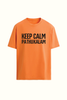 Keep Calm Pathukalam | Oversized T-shirt | Orange