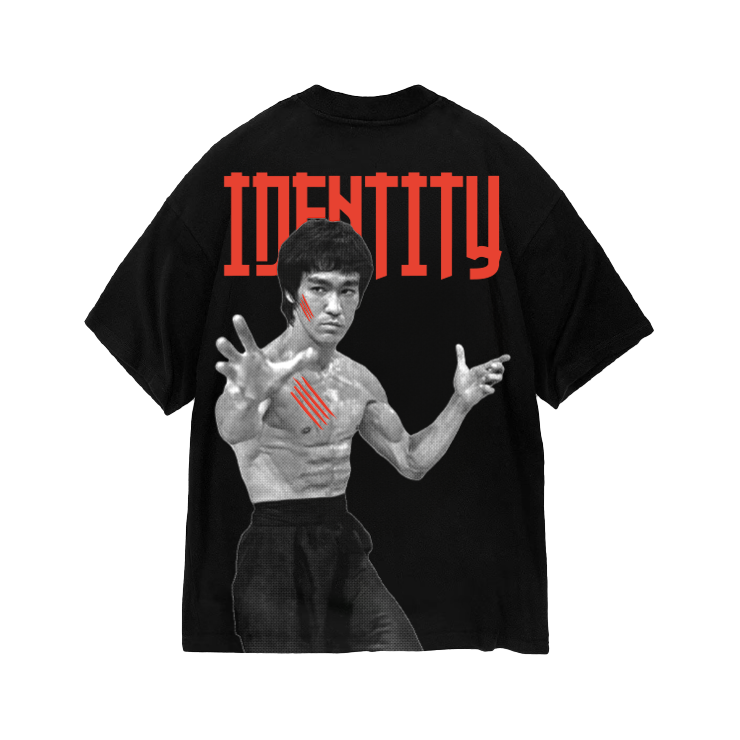 Bruce Lee | Identity Is Everything | Oversized T-shirt | Black