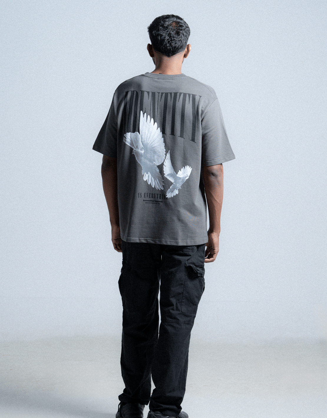 Peace Dove | Identity Is Everything | Oversized T-shirt | Dark Grey