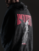 Angel Pink | Drop Shoulder Hoodie Black | Optic Wash