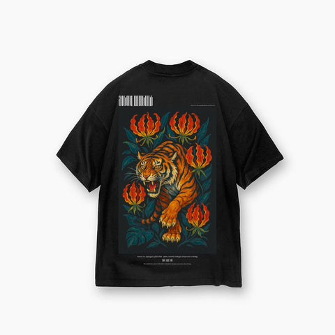 Adaiyalam Puli | Oversized Tamil T-shirt | Black