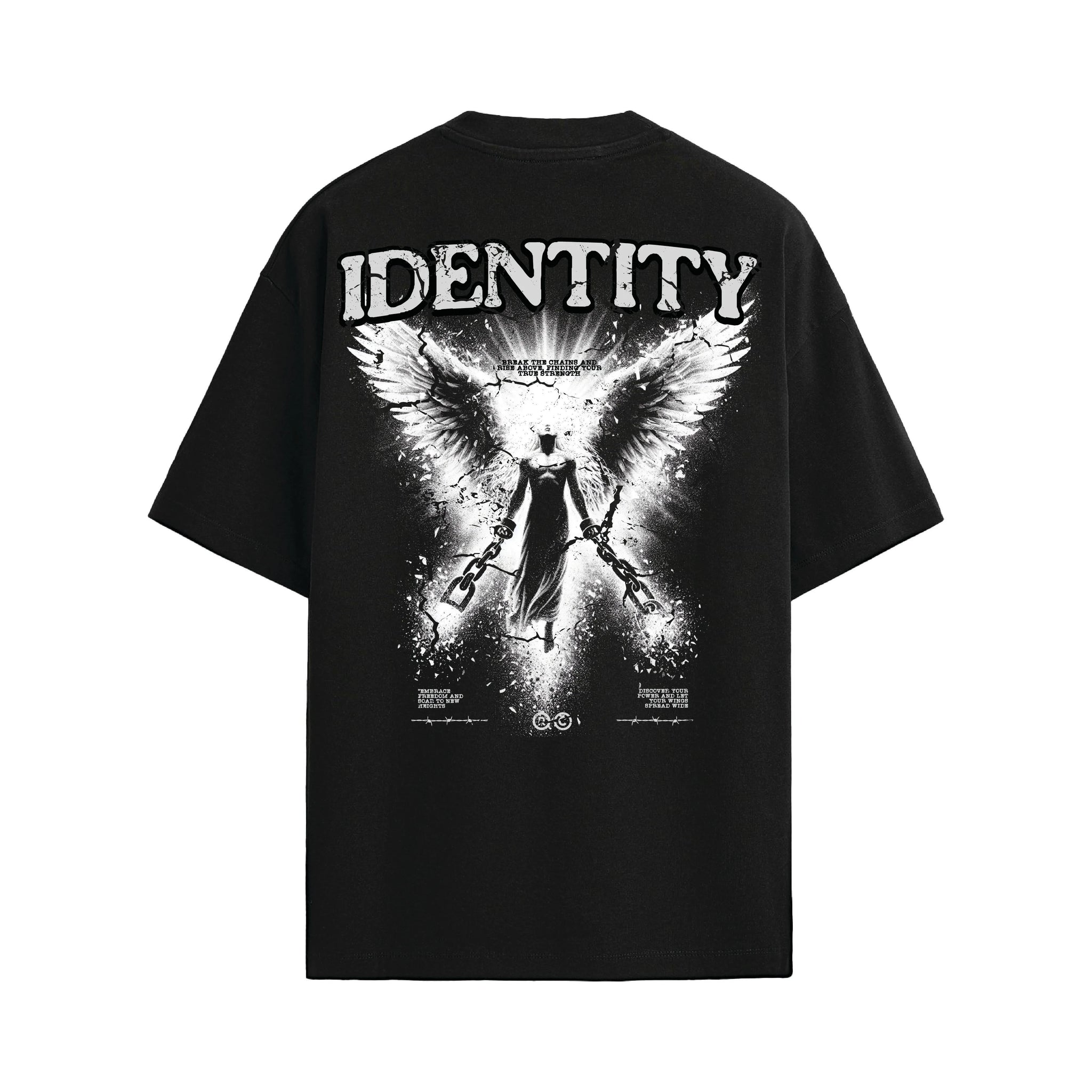 Rise Above | Identity Is Everything | Oversized T-shirt | Black