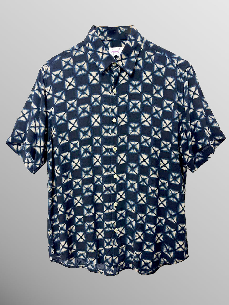 Printed Shirt - Indigo Blue