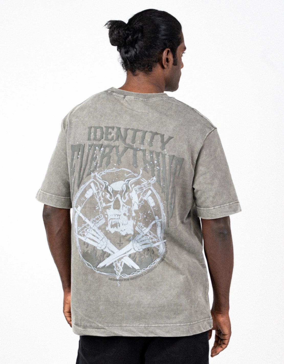 Skull Rock | Identity Is Everything | Oversized T-shirt | Grey