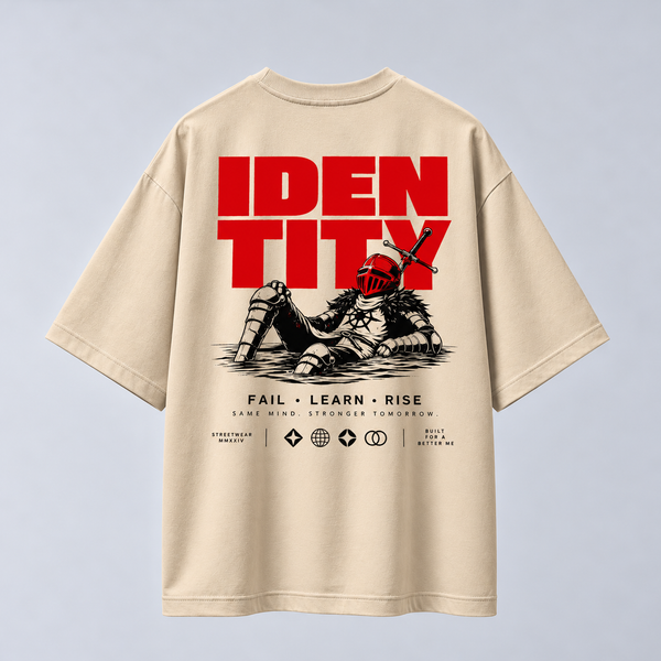 Solider | Identity Is Everything | Oversized T-shirt | Beige