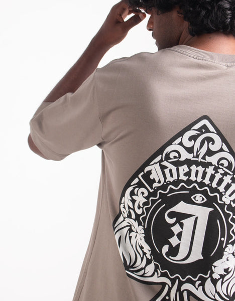 spade grey identity oversized tshirt by angi clothing