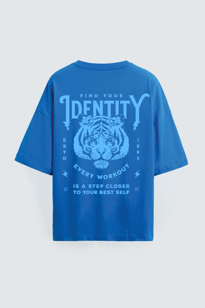 Tiger | Identity Is Everything | Oversized T-shirt | Blue