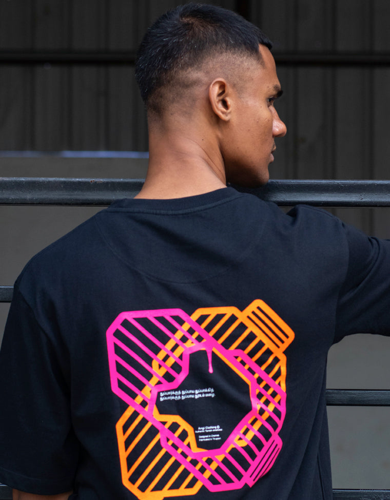 valluvam valluvam black oversized tamil t-shirt