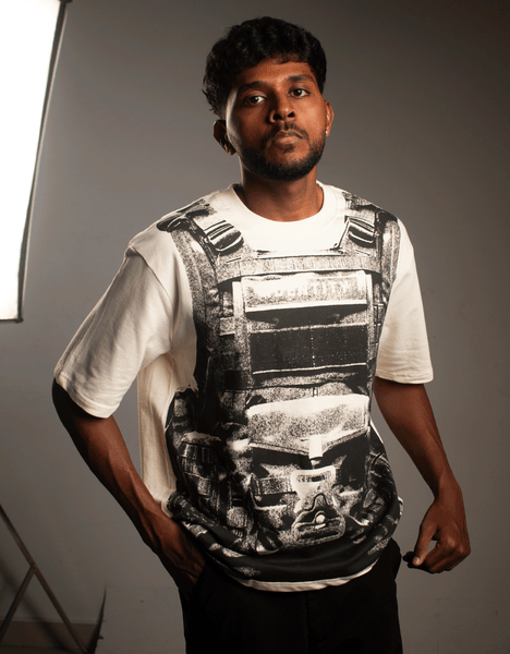 Vest oversized off white tshirt identity is everything