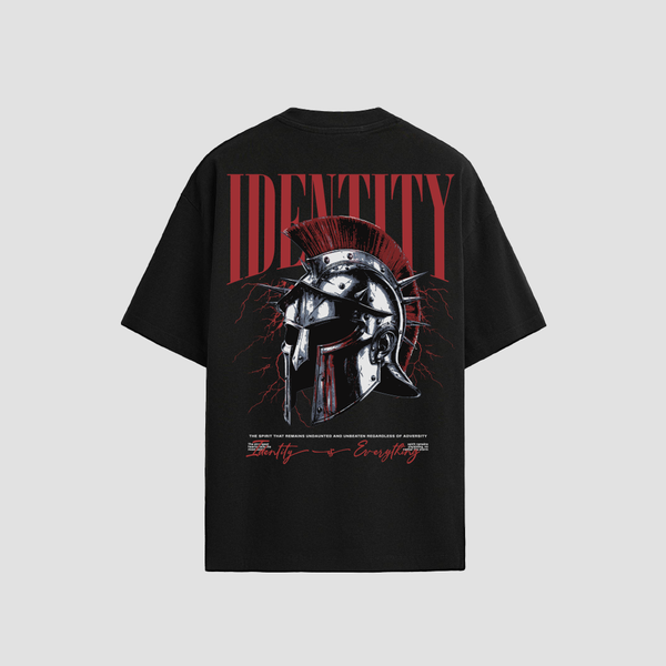 Spirit of War | Identity Is Everything | Oversized T-shirt | Black