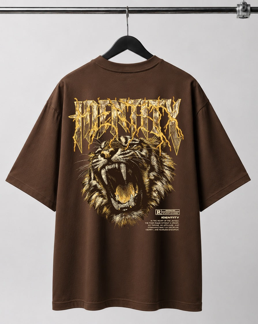 Tiger | Identity Is Everything | Oversized T-shirt | Brown