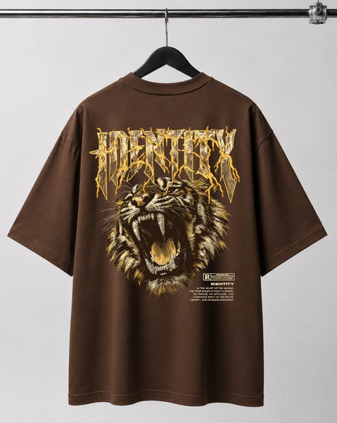 Tiger | Identity Is Everything | Oversized T-shirt | Brown