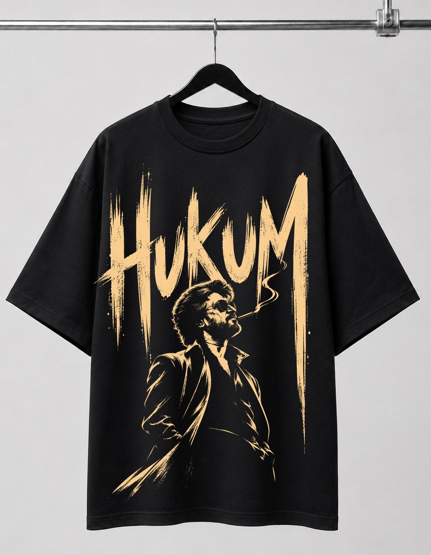 Rajini 2 | Oversized T-shirt | DTF Print | Black