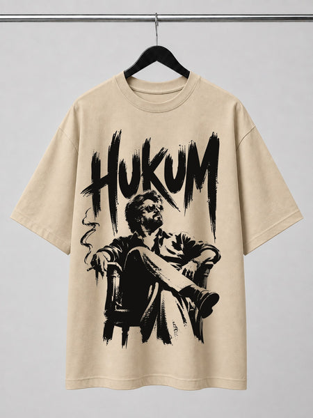 Rajini 1 | Oversized T-shirt | DTF Print | Beige